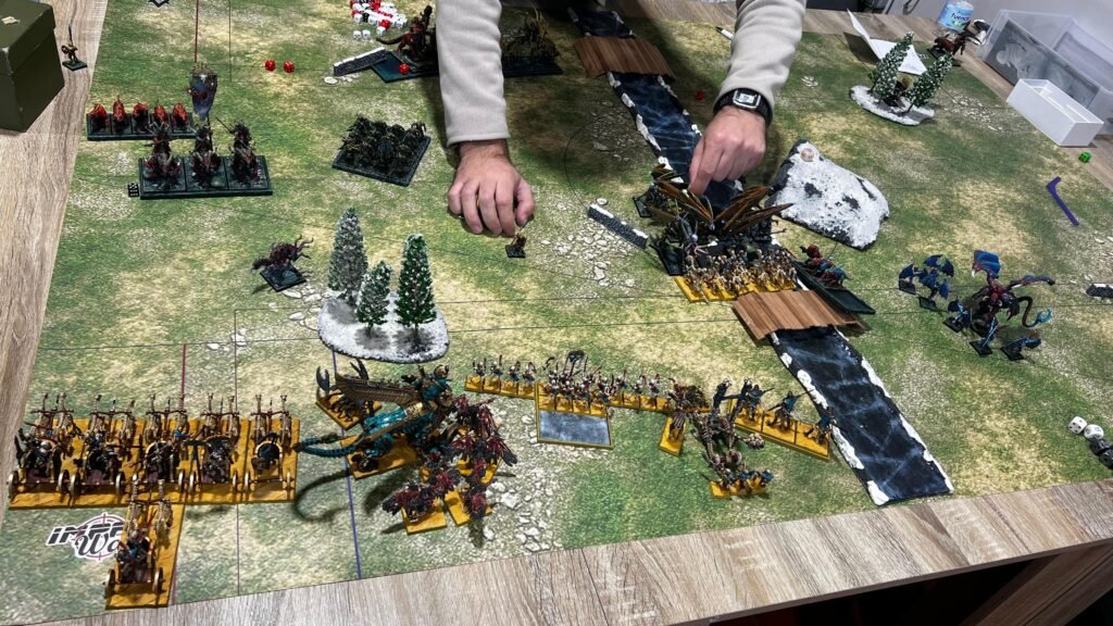 Detalle de combate en mesa